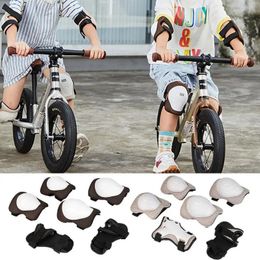 6pcs/set Youth Knee Pads Elbow Pads Wrist Guards Protective Gear Set for Multi Sports Beginner Skateboarding Skating Cycling 240304