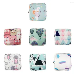 Storage Bags Women Tampon Bag Handbags Cosmetic Cute Lipstick Cartoon Pattern Coin Money Card Pouch For