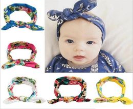 Kids Baby Headbands Bohemian Rabbit Ears Hair Accessories Head Wrap Girls Childrens Elastic Bunny Imprint Headband Headwear6649329