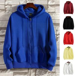 Korean Version Loose Hoodies Women Long Sleeve Zip Hooded Oversized Pocket Coat Harajuku Up Thin Male Sweatshirts Jacket 240227