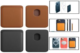 Phone Case Iphone12 MagSafe Leather Card Clamp Mobile Phone Back Sticker for Apple Magnetic Card Holder PU Leather7123393