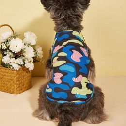 Dog Apparel Round Neck Pet Vest Comfortable Camouflage For Small Pets Soft Shirt Breathable Clothing Summer Dogs