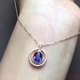 Princess Cut 15 CT Natural blue Tanzanite pendant original silver charm engagement Jewellery 240228