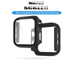 rubber case for apple watch 123456 cases with tempered glass screen protector iwatch 38 40 42 44mm1780375