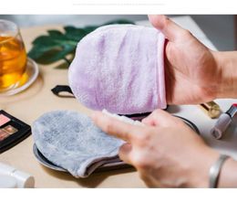 WholeReusable Microfiber Facial Cloth Face Towel Makeup Remover Cleansing Glove Tool6326538
