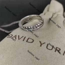 David Yurma Bracelet Designer Rings New DY Twisted Wedding Band For Women Holiday Gift Diamonds Sterling Silver Dy Ring Men 14K Gold Plating Christmas Jewelry 291