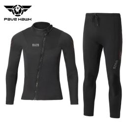 Swimwear 3mmWetsuit Men Women Cold Proof Warm Split Diving Clothes Super Large Elastic Zip Top Snorkeling Surfing Swimsuit Wear Resistant