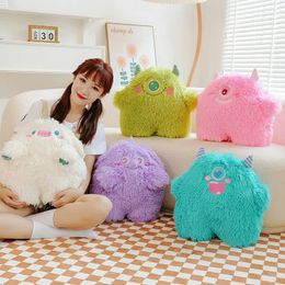 Wholesale cute monster plush throw pillow children's games playmates holiday gifts room decoration claw machine prizes kid birthday christmas gifts