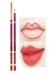 QIC 12Pcs Cosmetic Professional Wood Lipliner Waterproof Lady Charming Lip Liner Soft Nude Cosmetics Pencil Makeup9445336