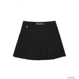 Korean version of womens golf jersey pleated skirt 2023 spring new sports and casual versatile short skirt