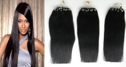 Micro loop human hair extensions 300s Straight Black micro beads hair extensions 300g micro loop hair extensions with beads9315350