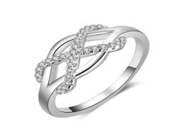 Wedding Rings Infinity For Women Eternity Ring Endless Love Symbol Cubic Zirconia Charms Friend Gift Fashion Jewelry5434264