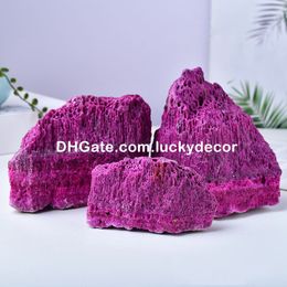 Raw Honeycomb Ruby Corundum Crystal Freeform Mineral Specimen UV Reactive