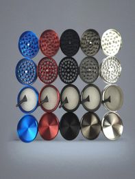 55mm 4 Piece Herb Grinder Metal CNC Teeth Smoking Space Case Black Silver Dark Grey Blue Red Tobacco Grinders for Water Pipes9946783