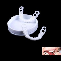 Party Favor 1Pair Sile Fake Teeth Upper False Tooth Er Denture Care Oral Plastic Whitening283B Drop Delivery Dhfue