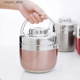 Bento Boxes Portable Stainless Steel Leak-proof Bento Box Food Thermal Jar Insulation Soup Thermos Bag Lunch Storage Container L240307
