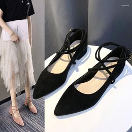 Casual Shoes 2024 Fashion Spring Autumn Women Black Flats Ladies Pointed Toe Flat Women's Size 34-41