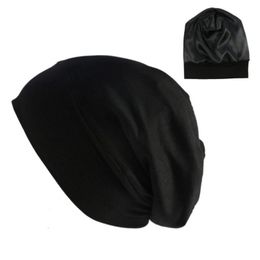 Elastic Cotton Turban Hat Solid Color Women Headscarf Bonnet Inner Hijabs Cap Muslim Head Wraps Femme Wrap Chemo Beanie Skull Caps278c