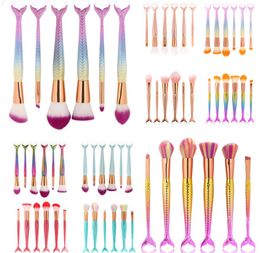 New 3D Mermaid tail Makeup Brushes Exquisite shape High quality products DHL 5441574