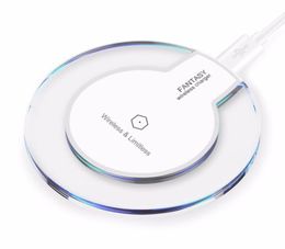 Selling 5V 2A Crystal Charging Pad Qi Wireless Charger Receiver for Samsung S7 Edge S6 iPhone 6 7 Universal Smartphone9917073