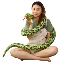 Stuffed Plush Animals 200-300CM simulation python cold-blooded animal plush toy stuffed doll fabric comfortable and soft home decoration 240307
