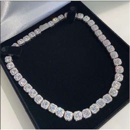 Foxi Jewelry Ome Odm Custom Mens Silver Gold Vvs Moissanite Diamond White Cuban Necklace