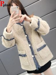 Fur Winter Warm Women's Fake Lamb Wool Jacket Korean Faux Fur Ceket Tassels Thick Coat Hairy Chaqueta Mujer Casual Fluffy Jaqueta