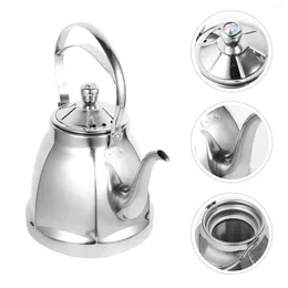 Dinnerware Sets Teapot Gooseneck Kettle Juice Carafe On Foot Beverage Pitcher Water Stainless Steel Pots Travel