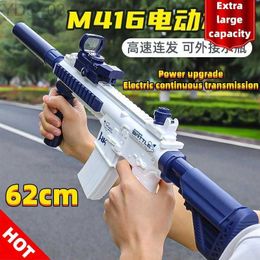 Gun Toys M416 Electric Water Gun Automatic Squirt Rifle Guns Blaster for Kids Swimming Pool Beach Games Outdoor festival Kid gift Toy YQ240307