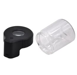 Smoking Plastic Glass LightUp LED Air Tight Proof Storage Magnifying Stash Jar Viewing Container Vacuum Seal Plastic Pill Box C8179794
