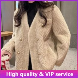 Jackets High Quality Genuine Fur Coats for Women, Mink Fur Women, Fur Allinone Loose Coats for Women, Winter Women's Genuine Fur Coats