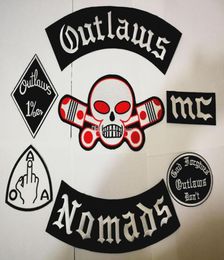 Newest Outlaws Patches Embroidered Iron on Biker Nomads Patches for the Motorcycle Jacket Vest Patch Old Outlaws Patch badges stic3316321