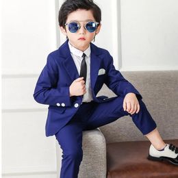 2024 Boys Suits for Weddings Blazer Pants Kids Formal Clothes Dresses Children Party Sets Classic Teeanger Boy School Uniform 240304
