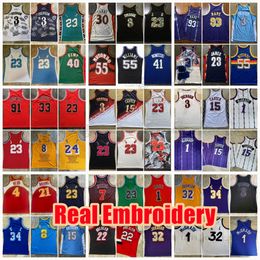 Authentic Stitched Retro Basketball Jerseys #24 #8 Jersey Gary Nowitzki Iverson Payton R.Miller Rose Tracy Penny McGrady Toni Hardaway Kukoc Steve Nash Mutombo Webb