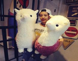 Animals Dorimytrader Kawaii Cartoon Sheep Toy Big Stuffed Soft Plush Animal Alpaca Doll Pillow for Children Gift 31inch 80cm DY611545895702 240307