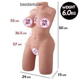 Half body Sex Doll BIGGY Solid Silicone for Real Men Insertable Hand Handle Non Inflatable Soft Adhesive Toys Adult Products WBRB