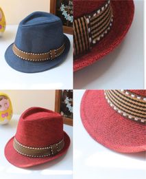 Kids Jazz Caps 21 Design Fedora Trilby Hat Fashion Unisex Casual Hats Baby Boy Girls Children039s Caps Kids Accessories Hats 213889973