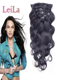 Brazilian Body Wave Hair Extensions Clip In Human Hair 100120g Weaves 10 Piecesset Full Head Leilabeautyhair7163569