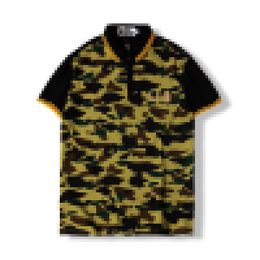 NEW A Bathing A Ap Men camouflage embroidered lapel T-shirt