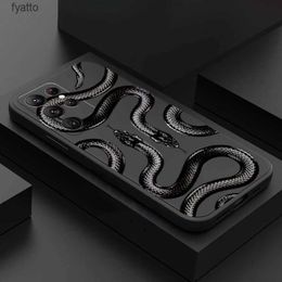 Cell Phone Pouches Luxurious Black Snake Phone Case For 5G A32H240307