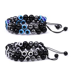 Chain Tiger Eye Double Layer Stone Adjustable Bracelet Beaded Bracelets Wristband For Men Women Fashion Jewellery Drop Delivery Jewellery Dhjx1