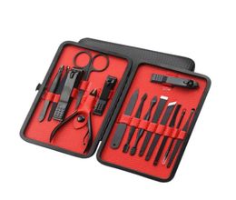 71215pcs Stainless Manicure Set Multifunction Pedicure Sets Scissors Nail Clippers Household Ear Spoon Nippers Trimmer Gift Box2349632