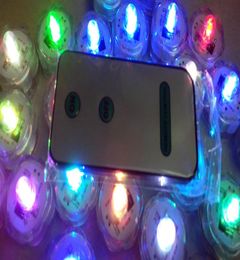 SXI 12pcslot 2 CR2032 battery operated remote control colour changing small submersible led light floralyte for birthdaypartywe1871158