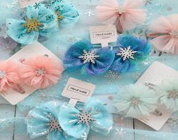 2020 Ins sequin lace hair bows girls hair clips flower princess scrunchies girls hairbands baby BB clip kids hair accessories B1032401354