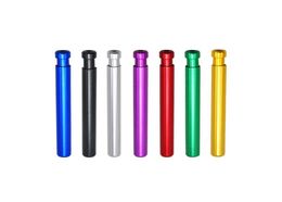 Smoking Pipes New Self Cleaning One Hitter 82MM Metal Bat Snuff Tobacco Smoking Cigarette Dugout Pipe 180pcs8814203