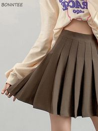 skirt Pleated Mini Skirts Women Basic Summer New Design High Waist Korean Preppy Style Casual Simple Daily Hot Sale Allmatch Trendy