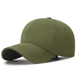 Ball Caps Baseball Cap Women Men Unisex Solid Colour Adjustable Wide Brim Soft Top Casual Outdoor Sport Sunshade Big Head Simple