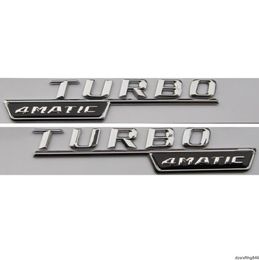 Chrome TURBO 4MATIC Number Letters Trunk Badge Emblem Decal Sticker for MercedesBenz AMG8299686