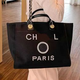 70% Factory Outlet Off Women's Hand Canvas Beach Bag Tote Handbags Classic Female Large Capacity Small Chain Packs Big Crossbody Handbag 0YZ3 on sale