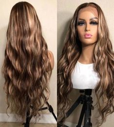 26inch Highlight Blonde 360 Frontal Remy 180Density for Women Lace Wigs Natural Hairline Loose Wave Front Human Hair1021352